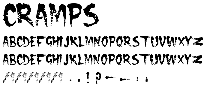 CRAMPS font