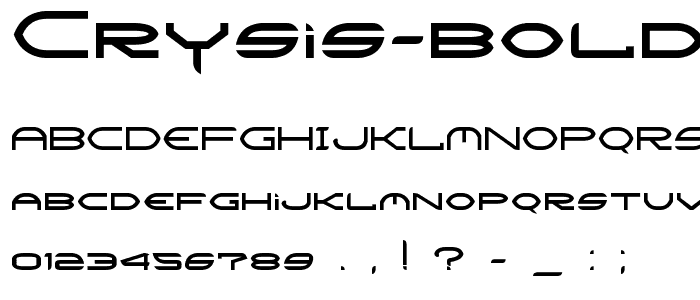 CRYSIS Bold font