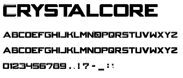 CRYSTALCORE font