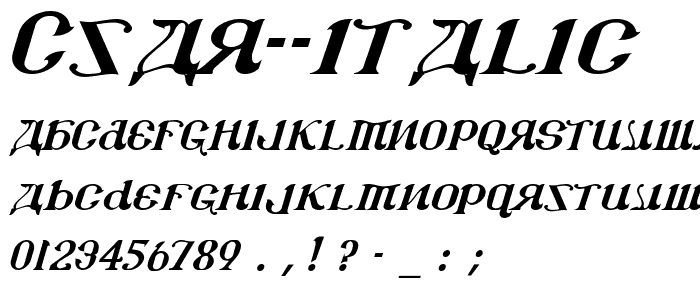 CSAR Italic font