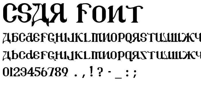 CSAR font