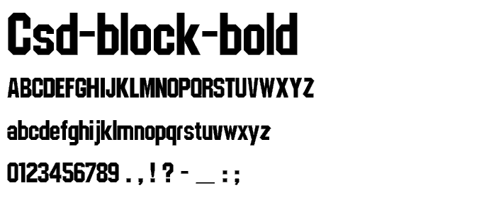 CSD-Block-Bold font