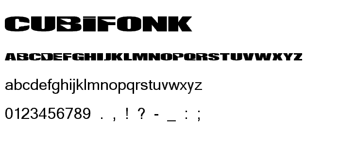 CUBIFONK font