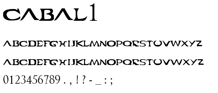 Cabal1 font