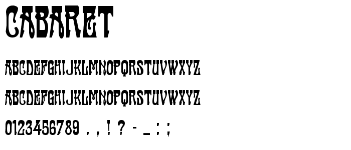 Cabaret font