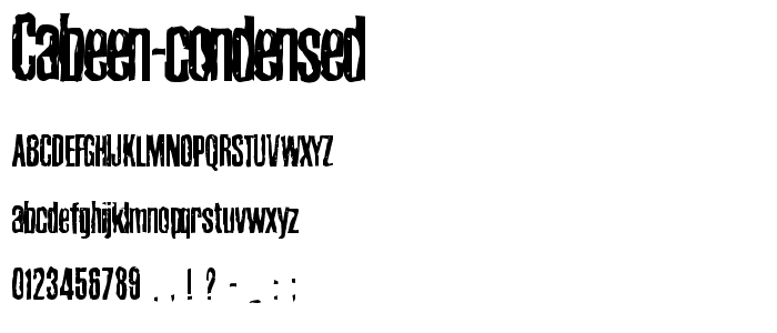 Cabeen Condensed font