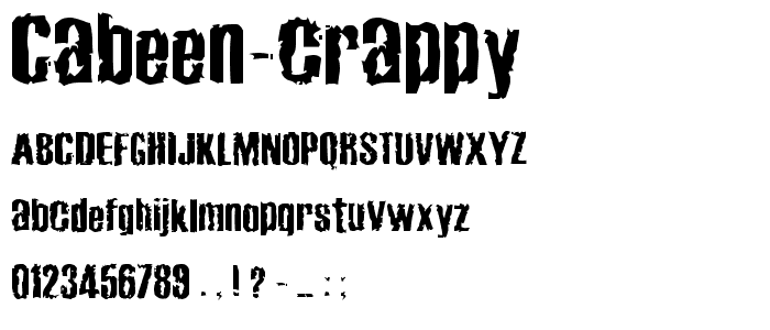 Cabeen Crappy font