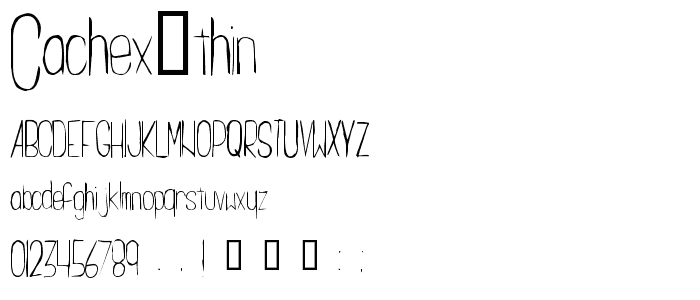 Cachex Thin font