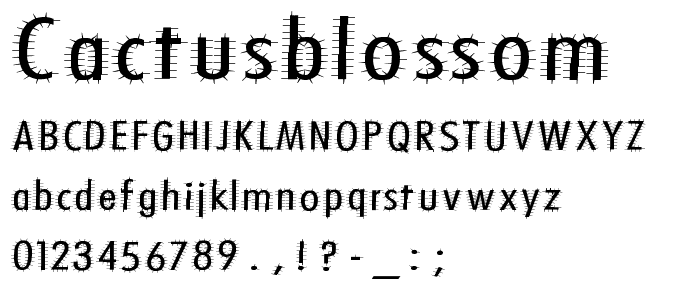 CactusBlossom font