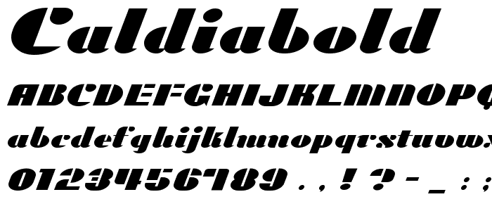 Caldiabold font