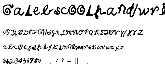 CalebsCoolHandwriting font