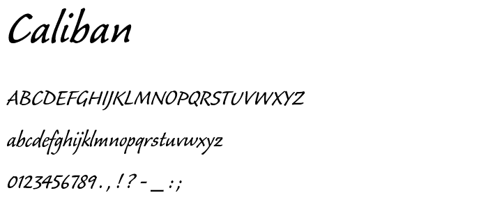 Caliban font