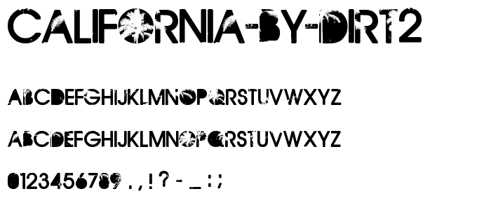 California by Dirt2 font