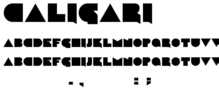 Caligari font