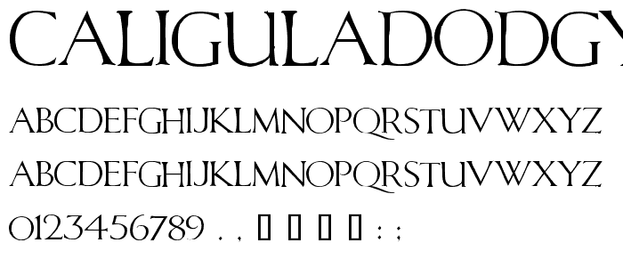 CaligulaDodgy font