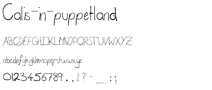 Calis in Puppetland font