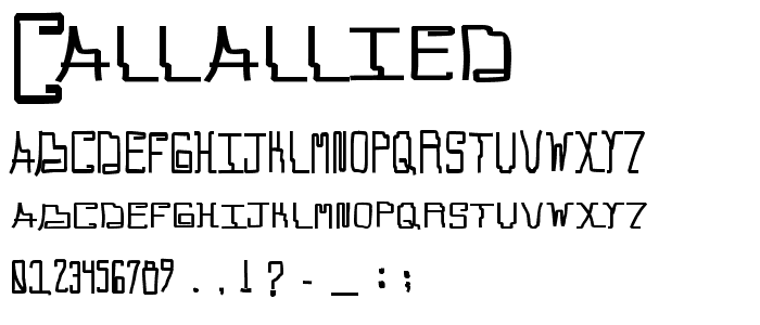 Callallied font
