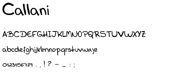 Callani font