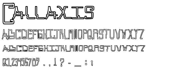 Callaxis font