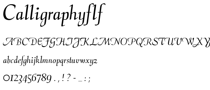 CalligraphyFLF font