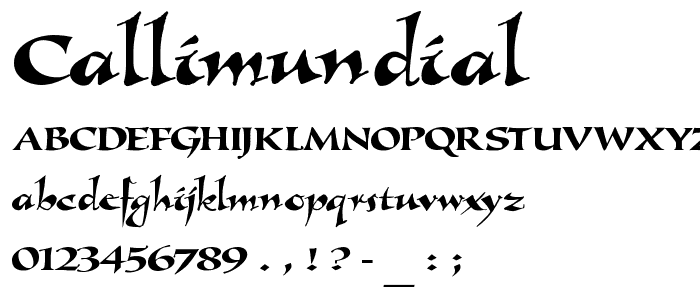 Callimundial font