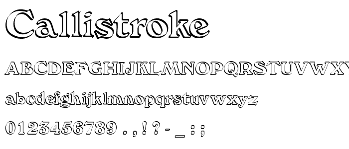 Callistroke font
