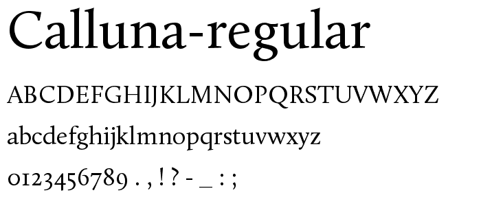 Calluna Regular font