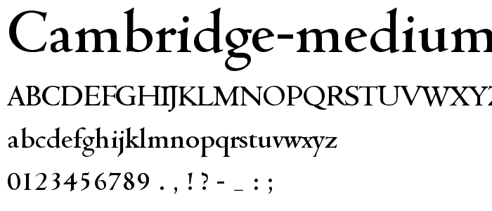 Cambridge-Medium font