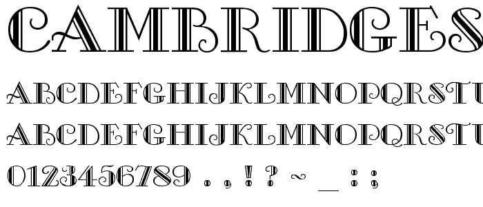 Cambridgeside font