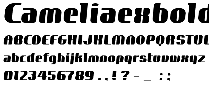 Cameliaexbold font