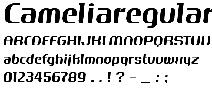 Cameliaregular font