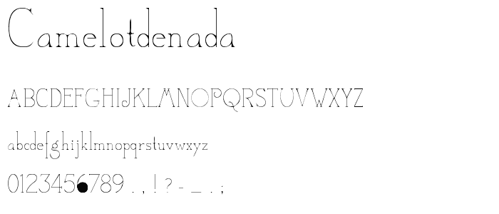 CamelotDeNada font