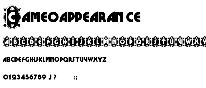 CameoAppearance font