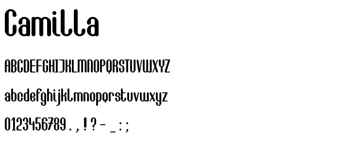 Camilla font