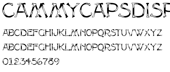 CammyCapsDisplay font