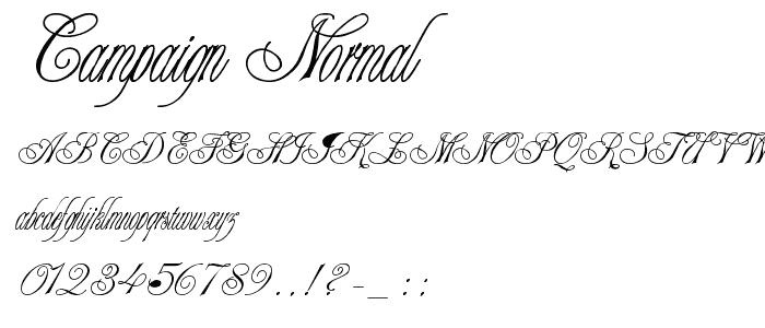 Campaign-Normal font