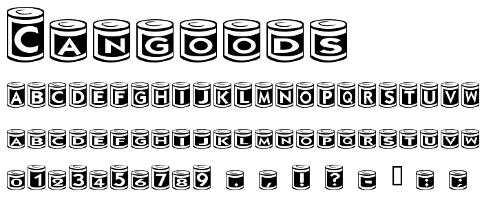 CanGoods font