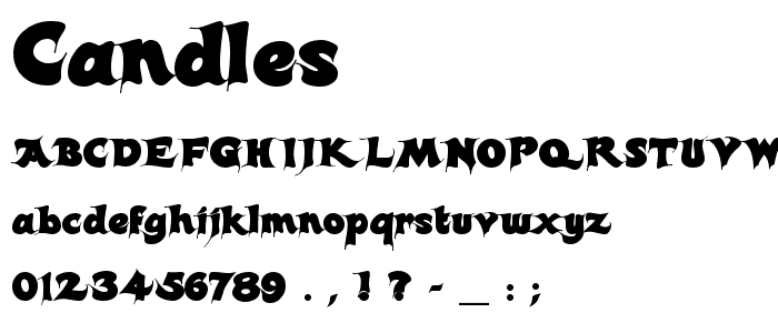 Candles font