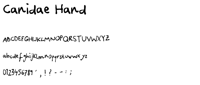 Canidae Hand font