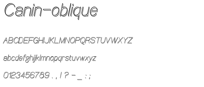 Canin Oblique font