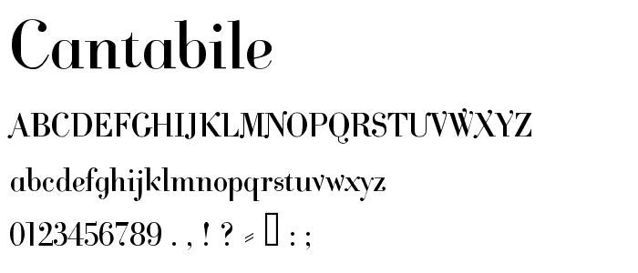 Cantabile font