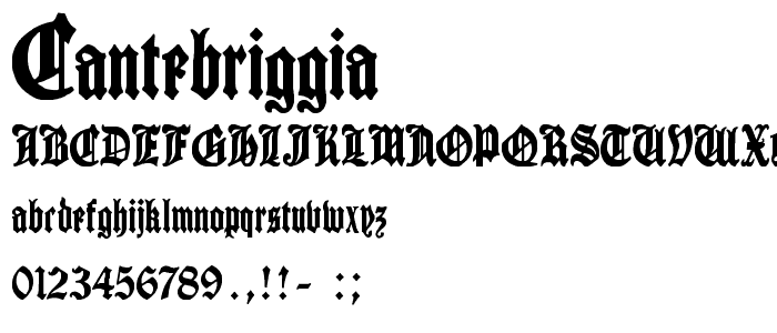 Cantebriggia font