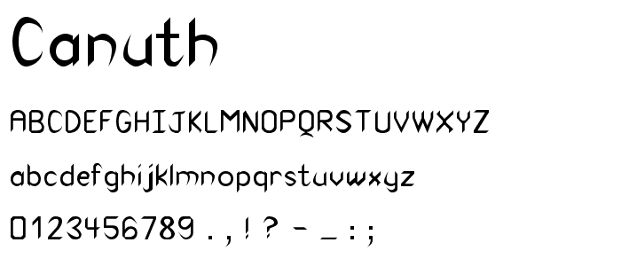 Canuth font