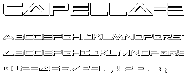 Capella 3D Condensed font