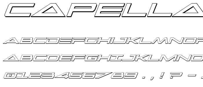 Capella 3D Italic font