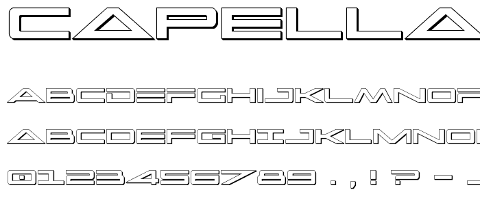 Capella 3D Regular font