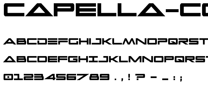 Capella Condensed Bold font