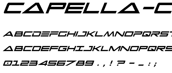 Capella Condensed Italic font