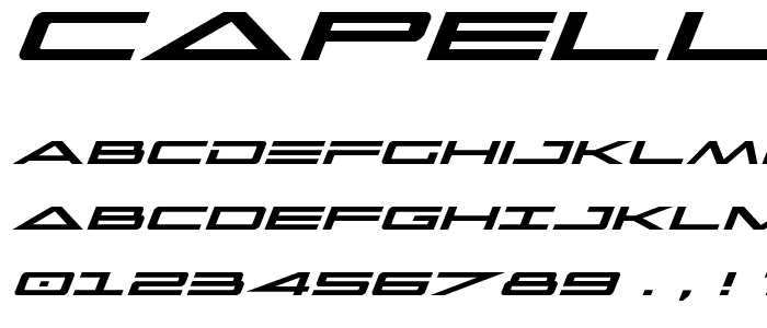 Capella Expanded Italic font