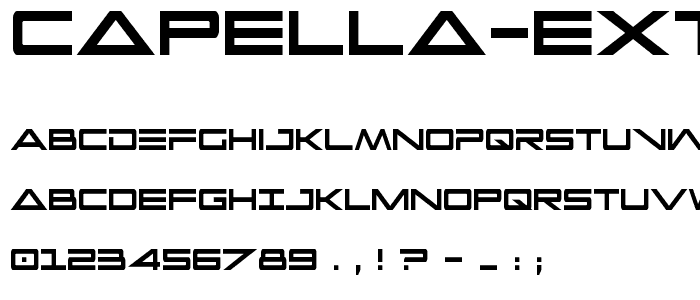 Capella Extra condensed font
